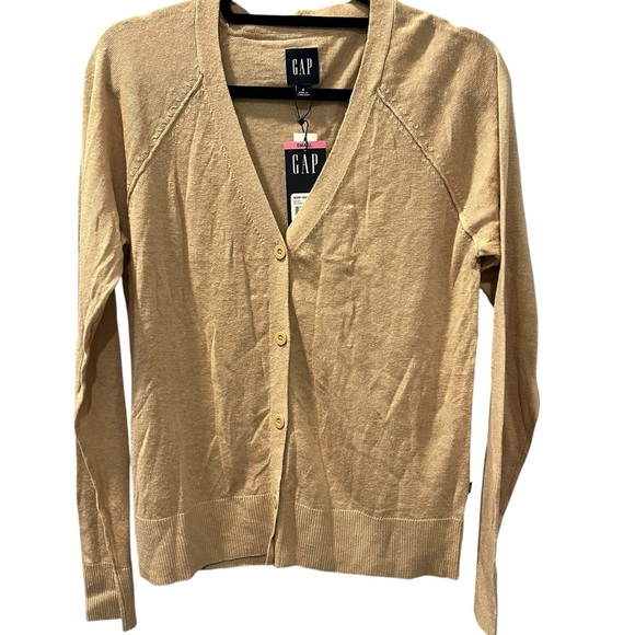 GAP NWT Tan Knit Cardigan Sweater Women’s Size Small Lightweight Business Casual - Picture 1 of 5